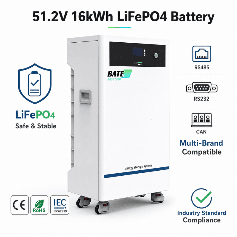 16kW 314Ah 51.2V Floor-Standing LiFePO4 Battery