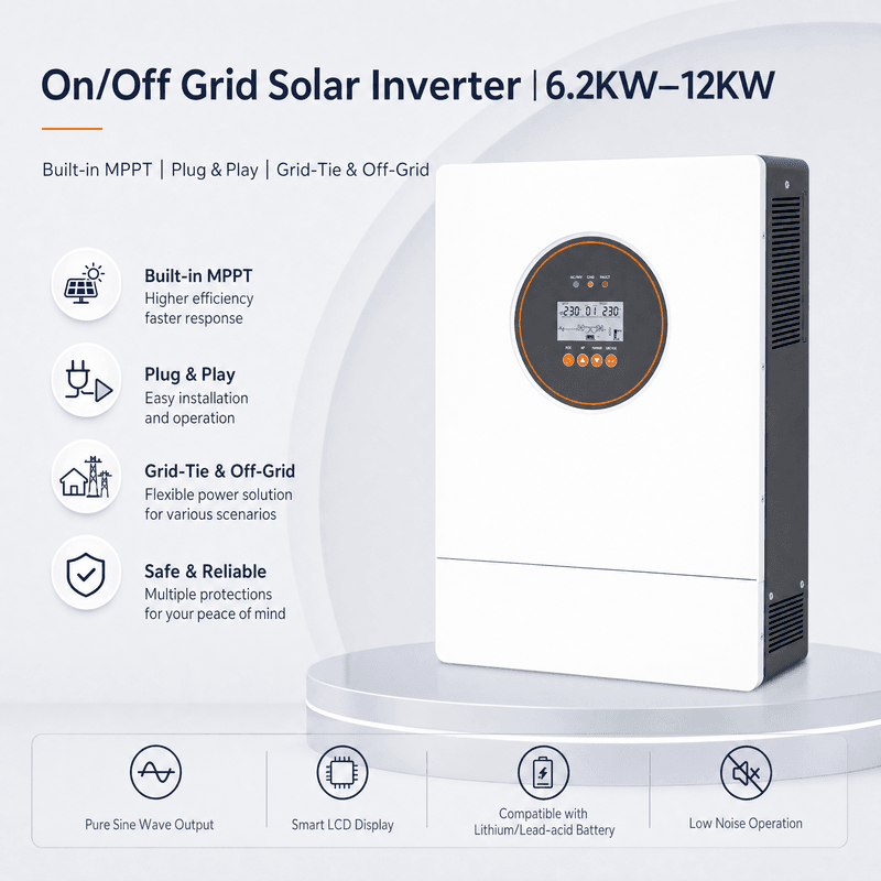 ES Hybrid On/Off-Grid Solar Inverter 6~12kW